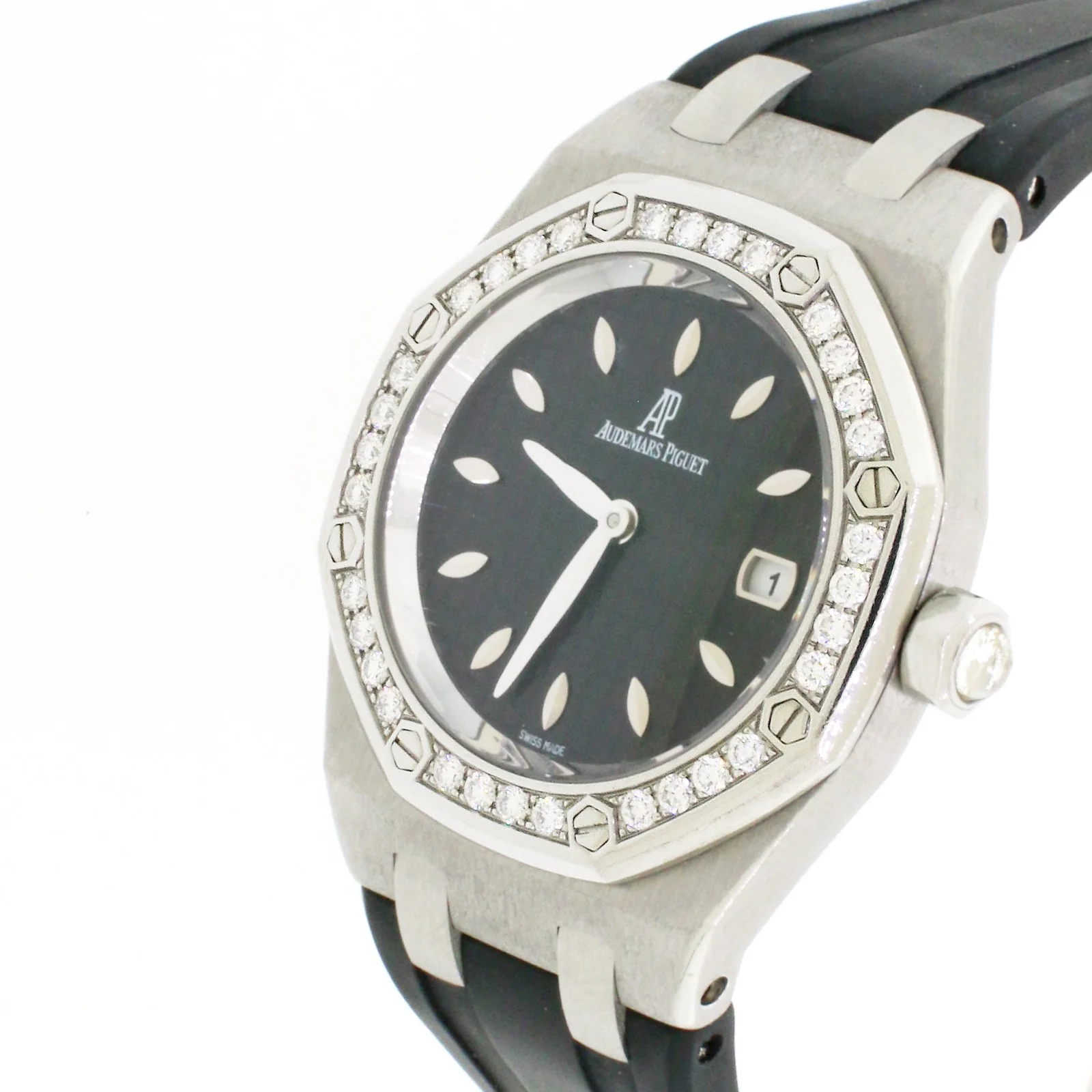 Audemars Piguet Lady Royal Oak Factory Diamond Bezel 33mm Black Dial Steel Watch 67601ST.ZZ.D002CR.01 - Image 2