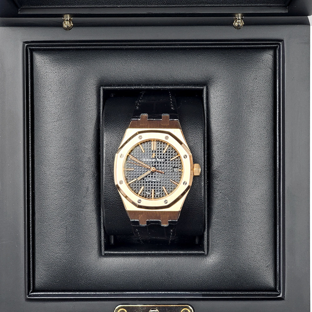 Audemars Piguet Rose Gold Royal Oak 37mm Watch 15450OR Box/Apr - Image 5