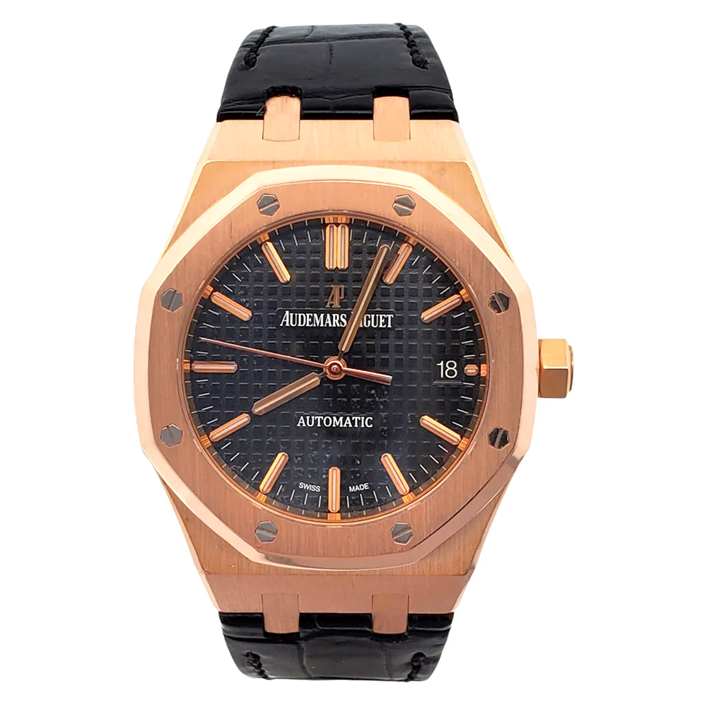 Audemars Piguet Rose Gold Royal Oak 37mm Watch 15450OR Box/Apr - Image 6