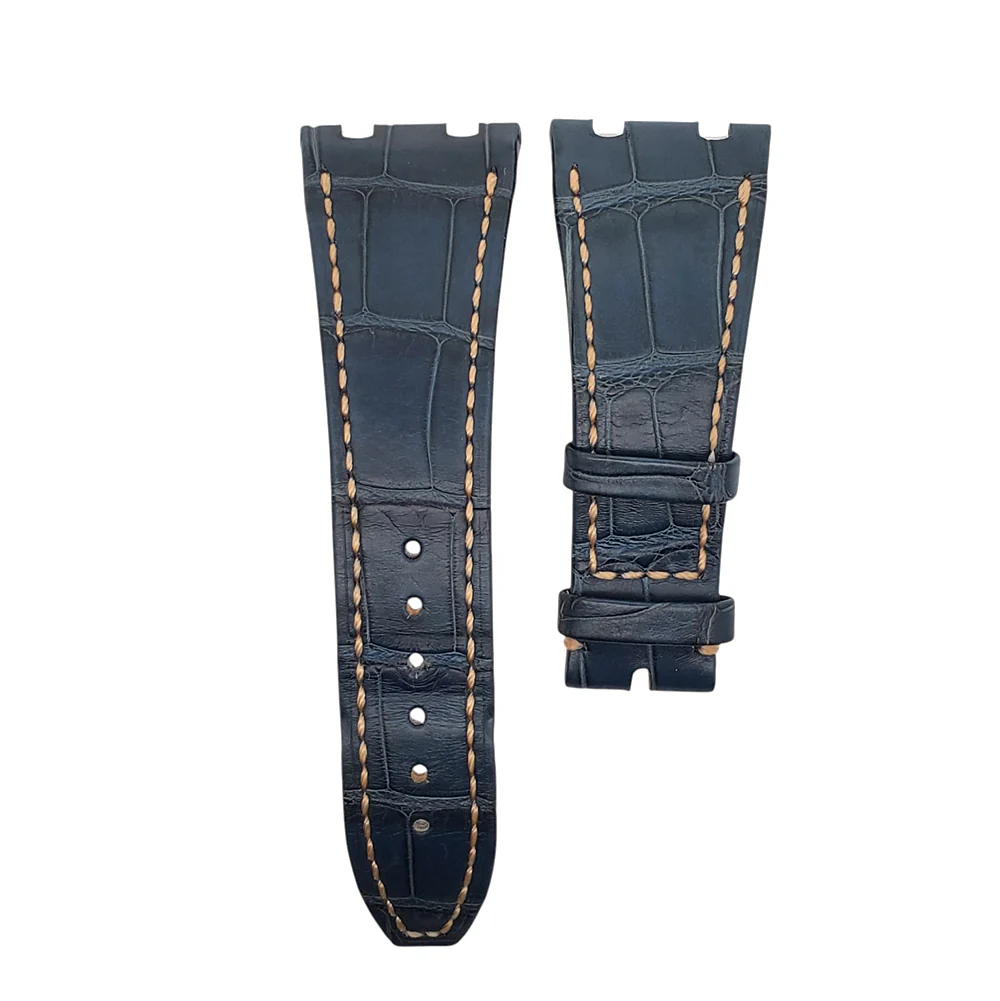 Audemars Piguet Royal Oak 15500 41mm Blue Alligator Leather Strap with Beige Stitching