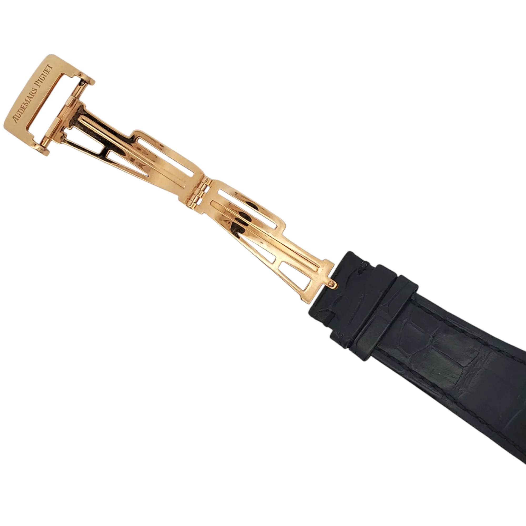 Audemars Piguet Royal Oak 15500 41mm Black Alligator Leather Strap - Image 3