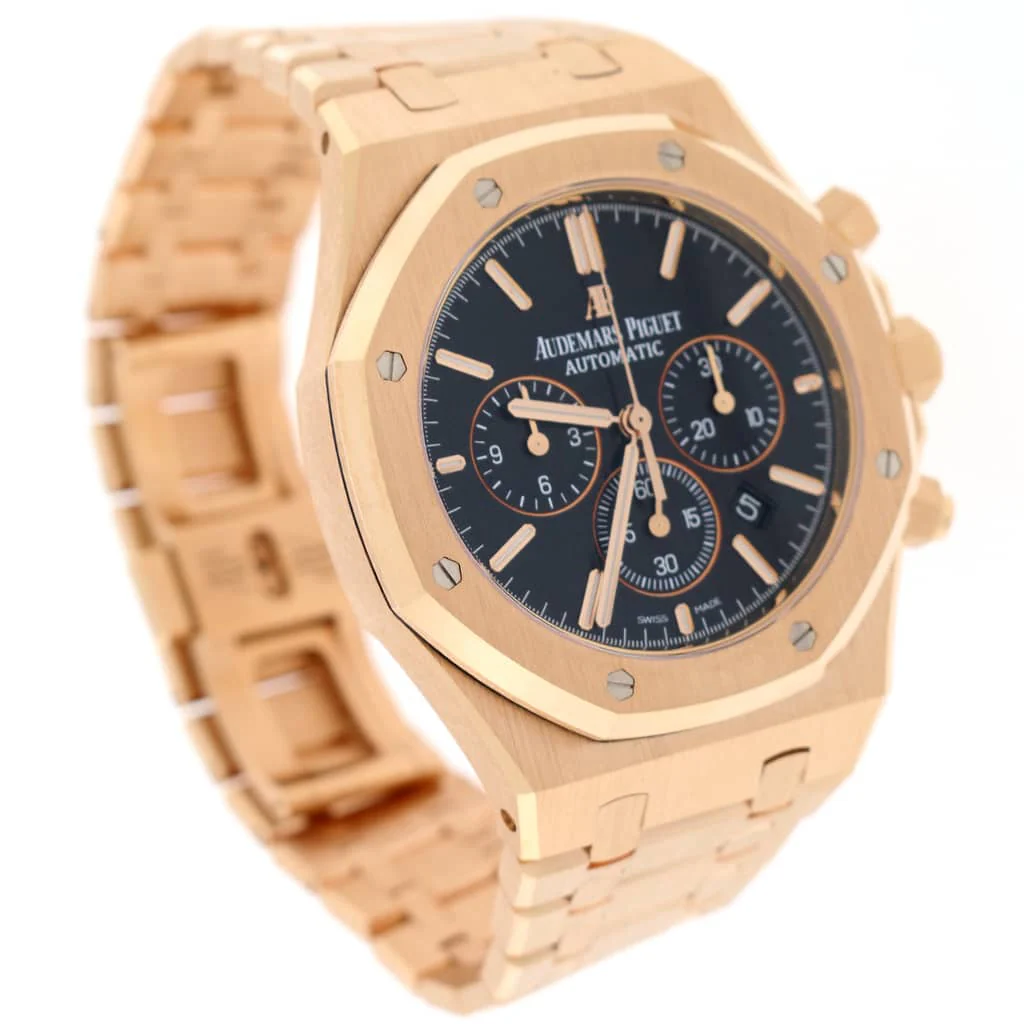 Audemars Piguet Royal Oak 18K Rose Gold 41MM Black Dial Chronograph Automatic Mens Watch 26320OR.OO.1220OR.01 - Image 3