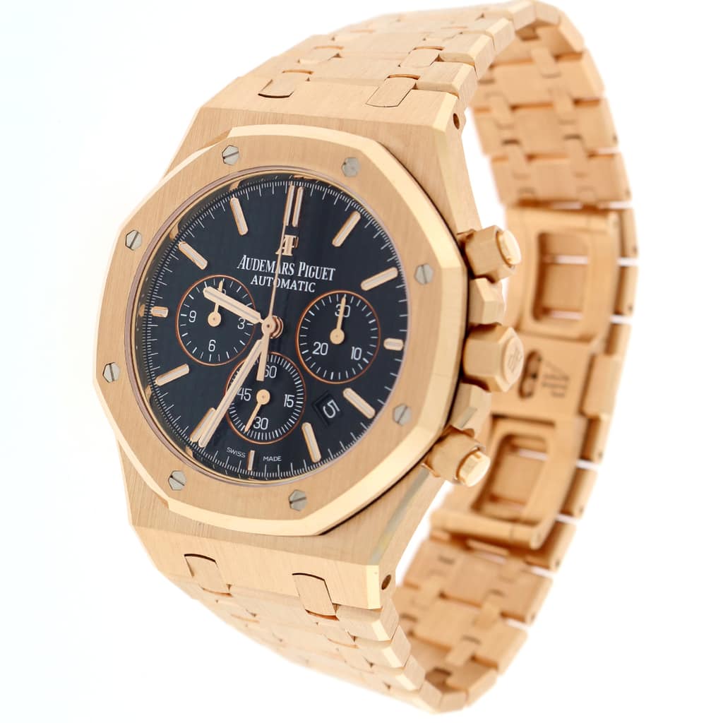 Audemars Piguet Royal Oak 18K Rose Gold 41MM Black Dial Chronograph Automatic Mens Watch 26320OR.OO.1220OR.01 - Image 4