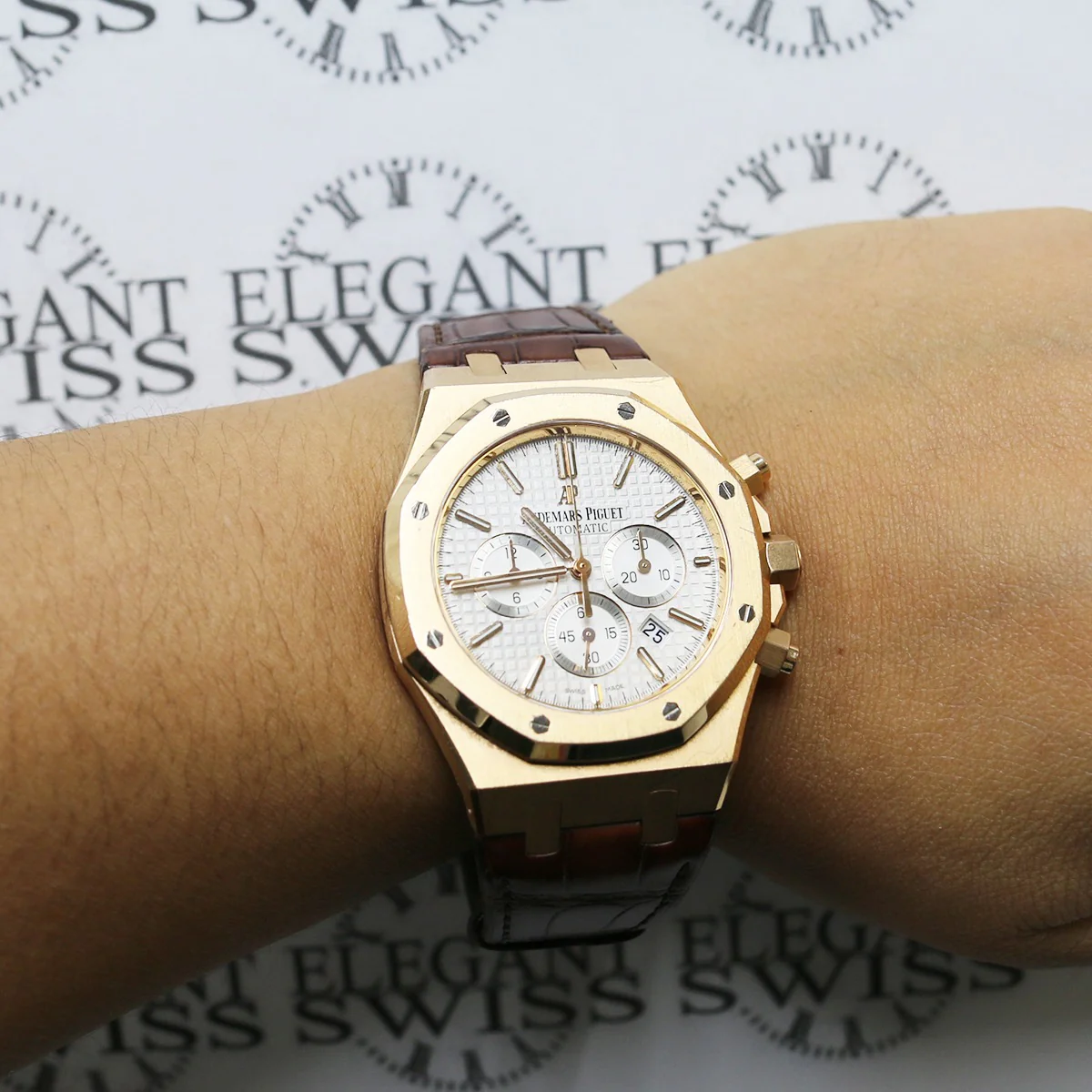 Audemars Piguet Royal Oak 18K Rose Gold 41mm Chronograph Box Papers 26320OR.OO.1220OR.02 - Image 2