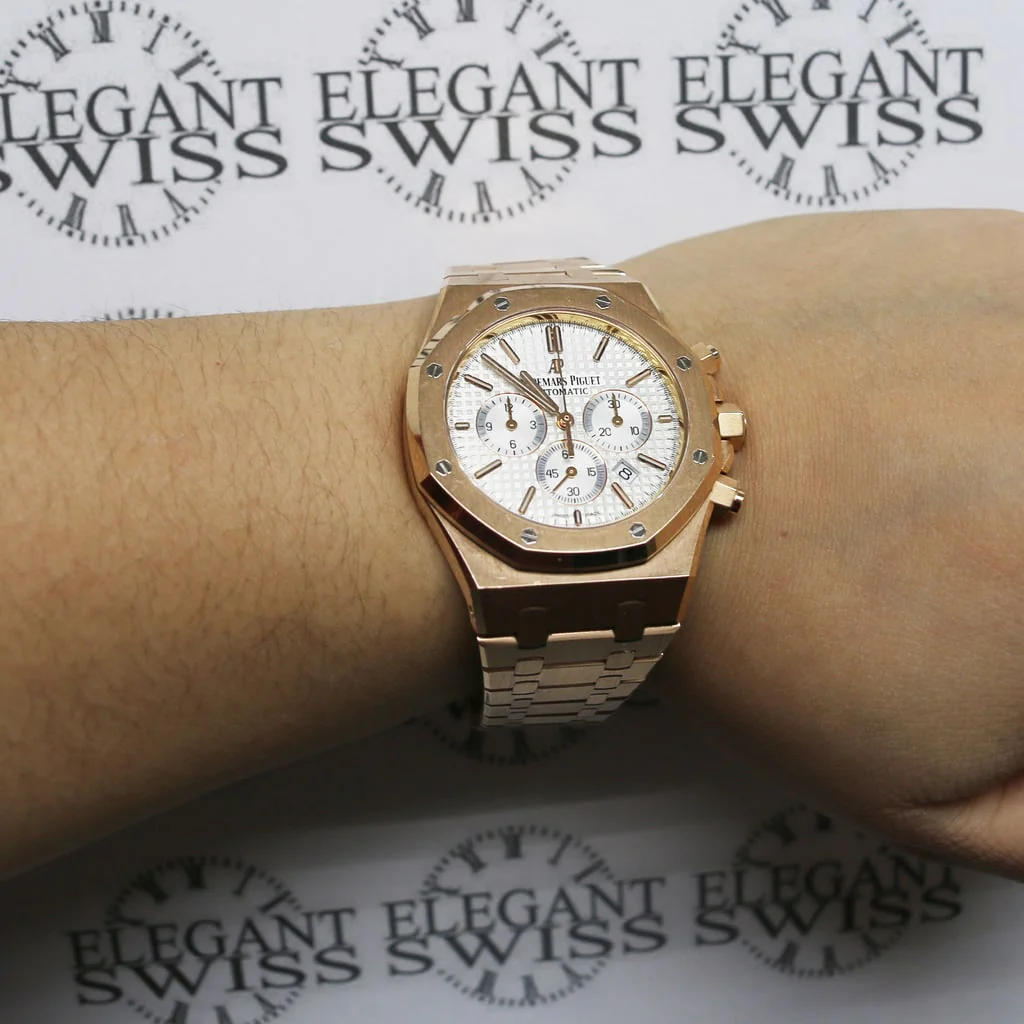 Audemars Piguet Royal Oak 18K Rose Gold 41MM Index Dial Chronograph Automatic Mens Watch 26320OR.OO.1220OR.02 w/Box&Papers - Image 3