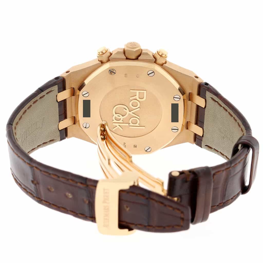 Audemars Piguet Royal Oak 18K Rose Gold 41MM Original Silver Index Dial Chronograph Mens Watch 26320OR.OO.D088CR.01 - Image 6