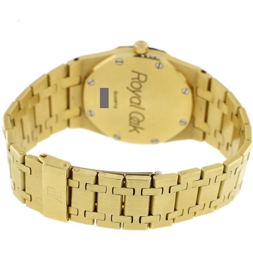 Audemars Piguet Royal Oak 18K Yellow Gold Factory Champagne Index Dial 33mm Watch - Image 6