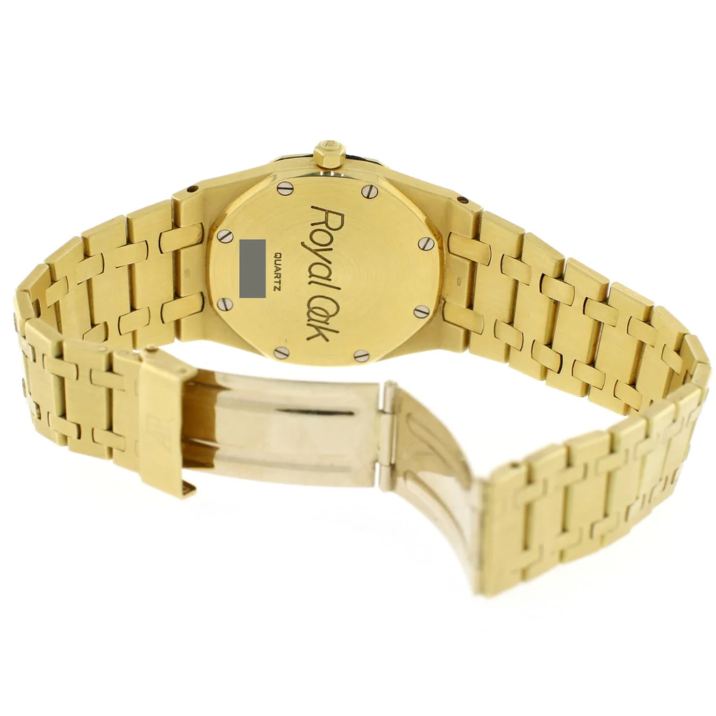 Audemars Piguet Royal Oak 18K Yellow Gold Factory Champagne Index Dial 33mm Watch - Image 7