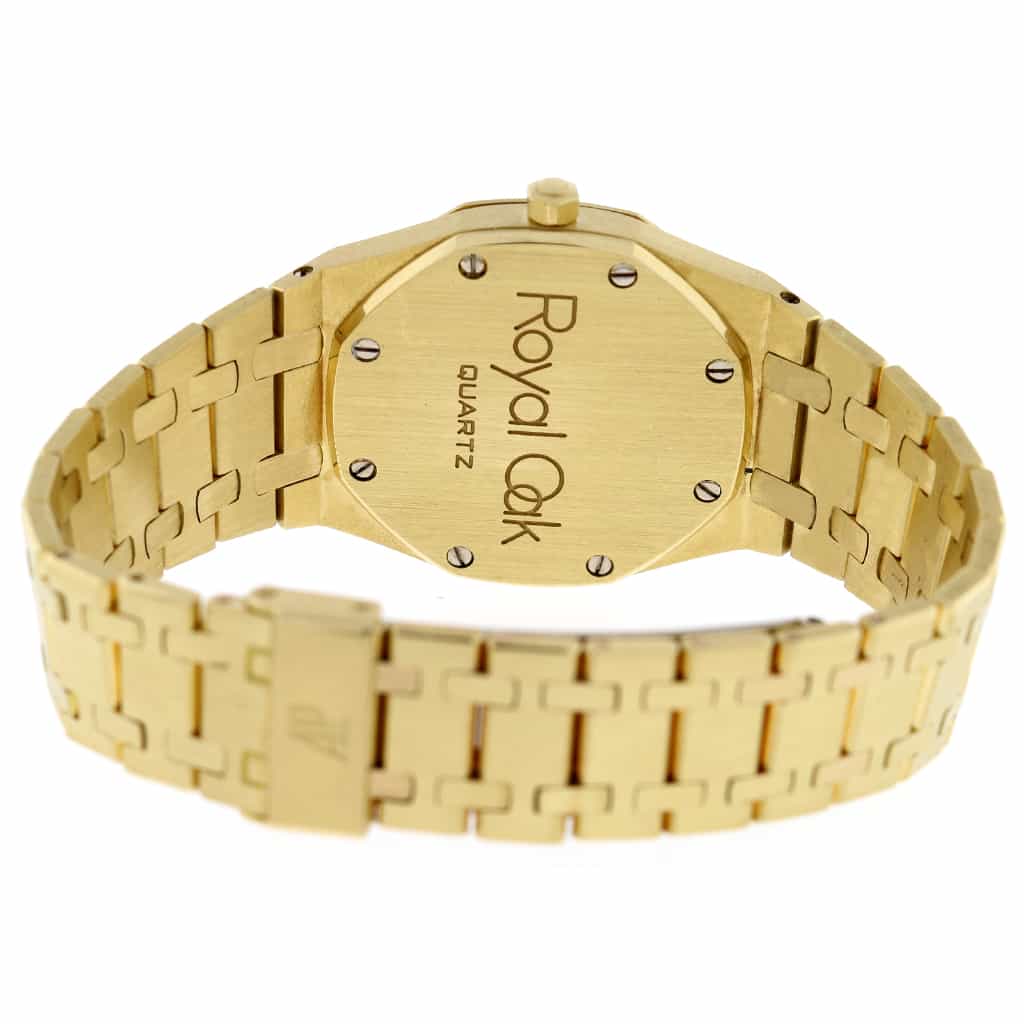 Audemars Piguet Royal Oak 18K Yellow Gold Original Champagne Diamond Dial 35mm Quartz Watch - Image 5