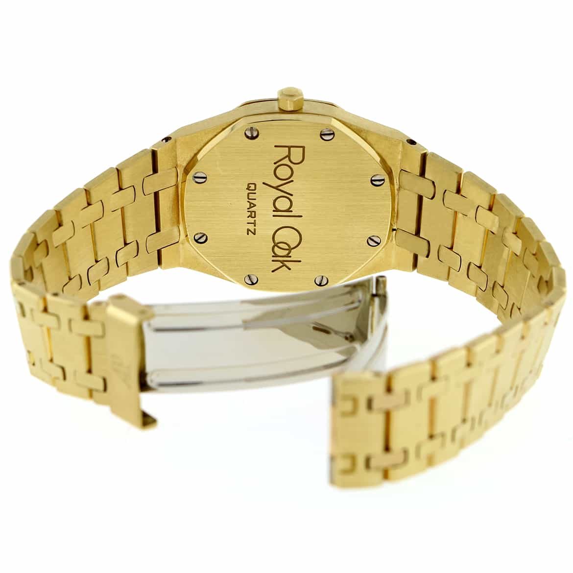 Audemars Piguet Royal Oak 18K Yellow Gold Original Champagne Diamond Dial 35mm Quartz Watch - Image 6