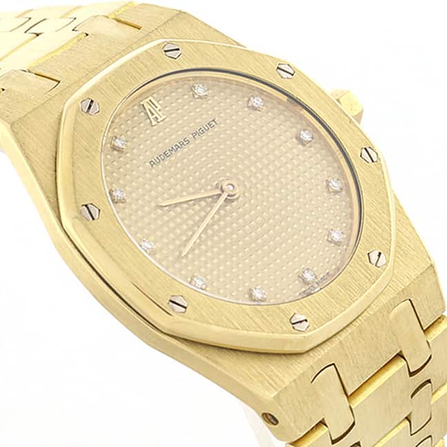 Audemars Piguet Royal Oak 18K Yellow Gold Original Diamond Dial 33mm Watch C85080 - Image 3