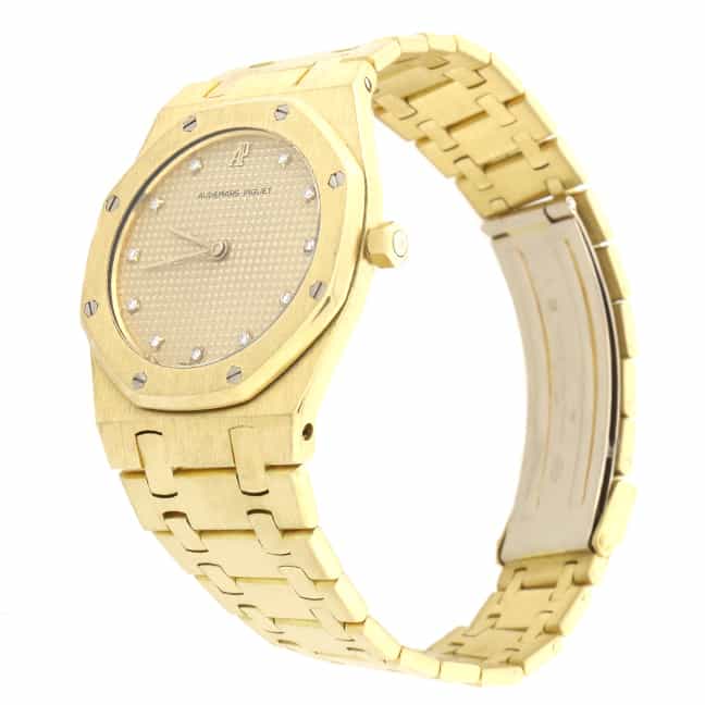 Audemars Piguet Royal Oak 18K Yellow Gold Original Diamond Dial 33mm Watch C85080 - Image 6