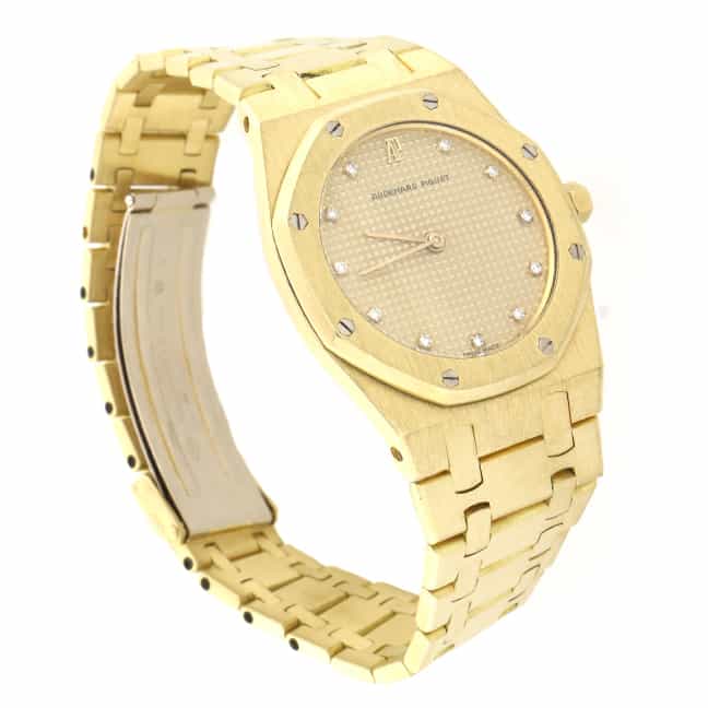 Audemars Piguet Royal Oak 18K Yellow Gold Original Diamond Dial 33mm Watch C85080 - Image 9