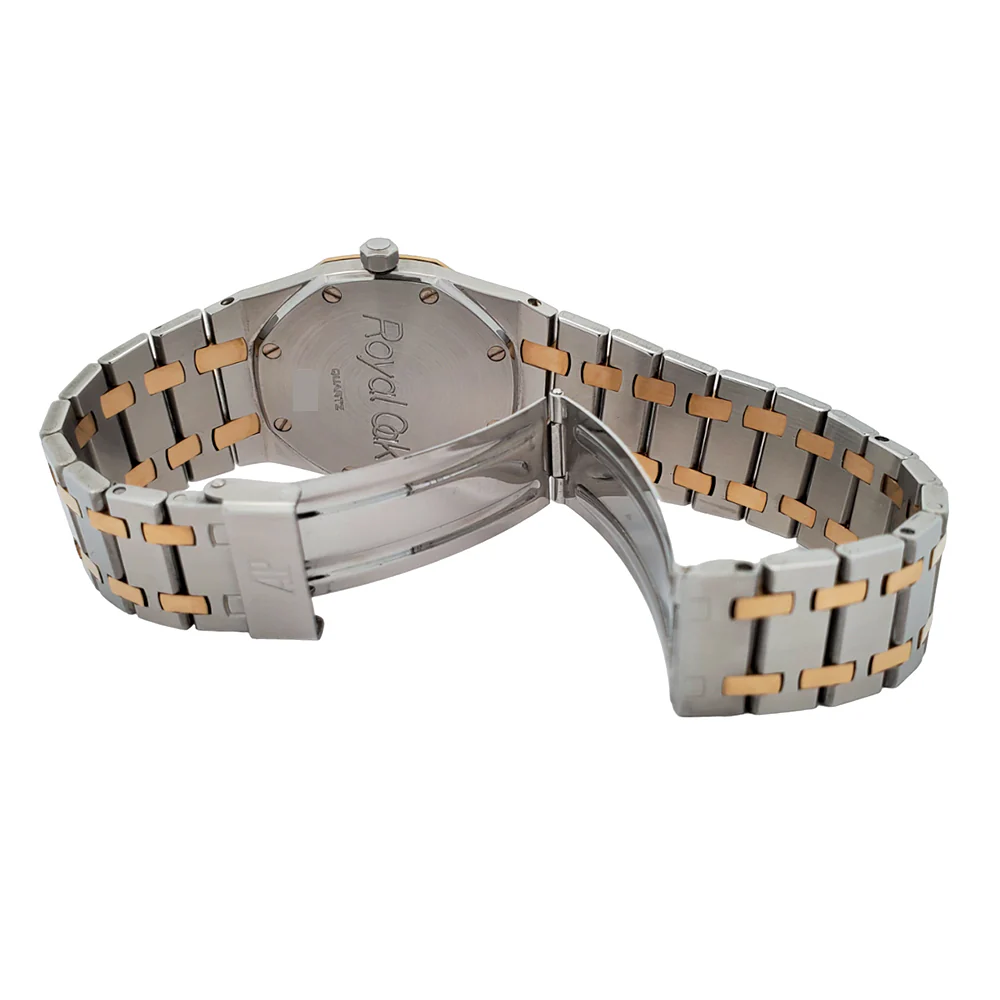 Audemars Piguet Royal Oak 33mm Grey Tapisserie 2-tone Yellow Gold/Steel Watch SA56175 Box Papers - Image 7