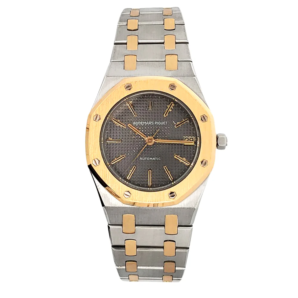 Audemars Piguet Royal Oak 35mm Grey Tapisserie 2-tone Yellow Gold/Steel Automatic Watch SA14486 - Image 4