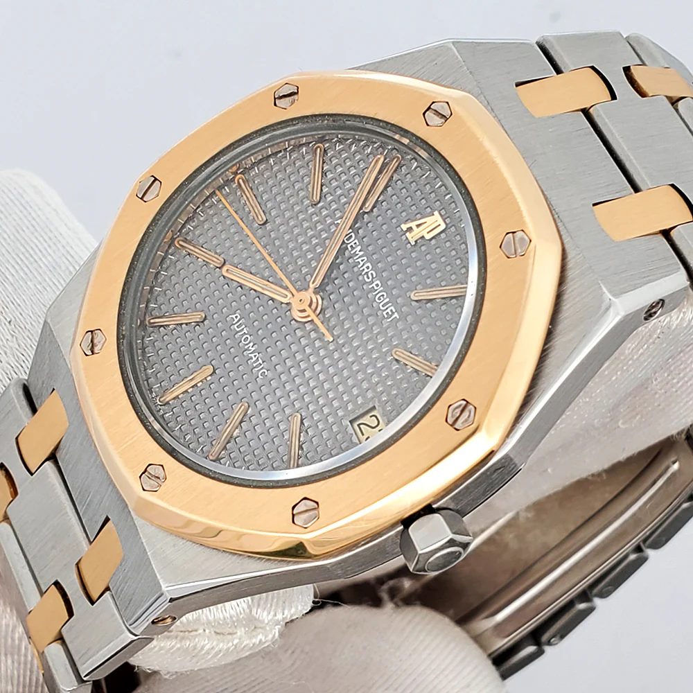 Audemars Piguet Royal Oak 35mm Grey Tapisserie 2-tone Yellow Gold/Steel Automatic Watch SA14486