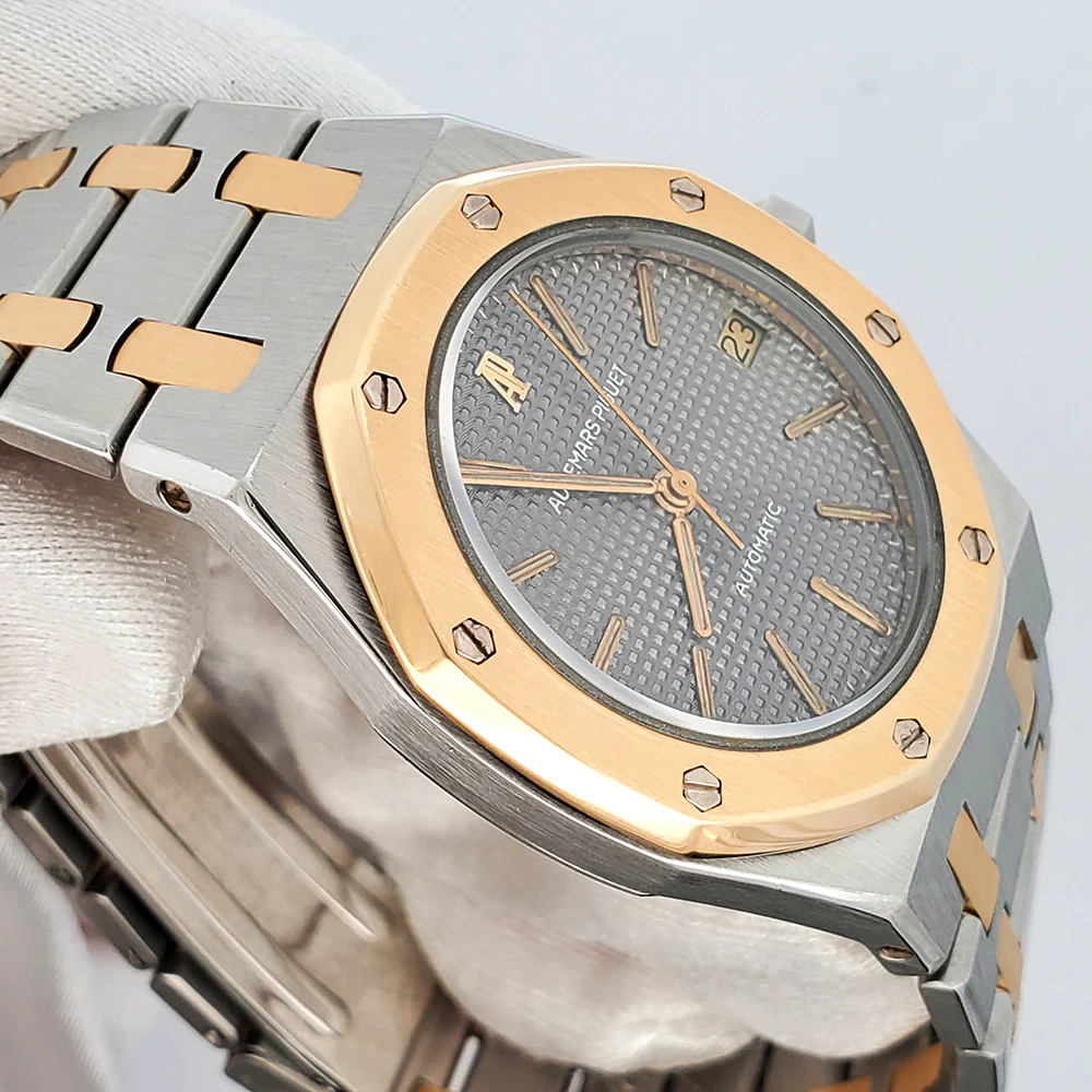 Audemars Piguet Royal Oak 35mm Grey Tapisserie 2-tone Yellow Gold/Steel Automatic Watch SA14486 - Image 2