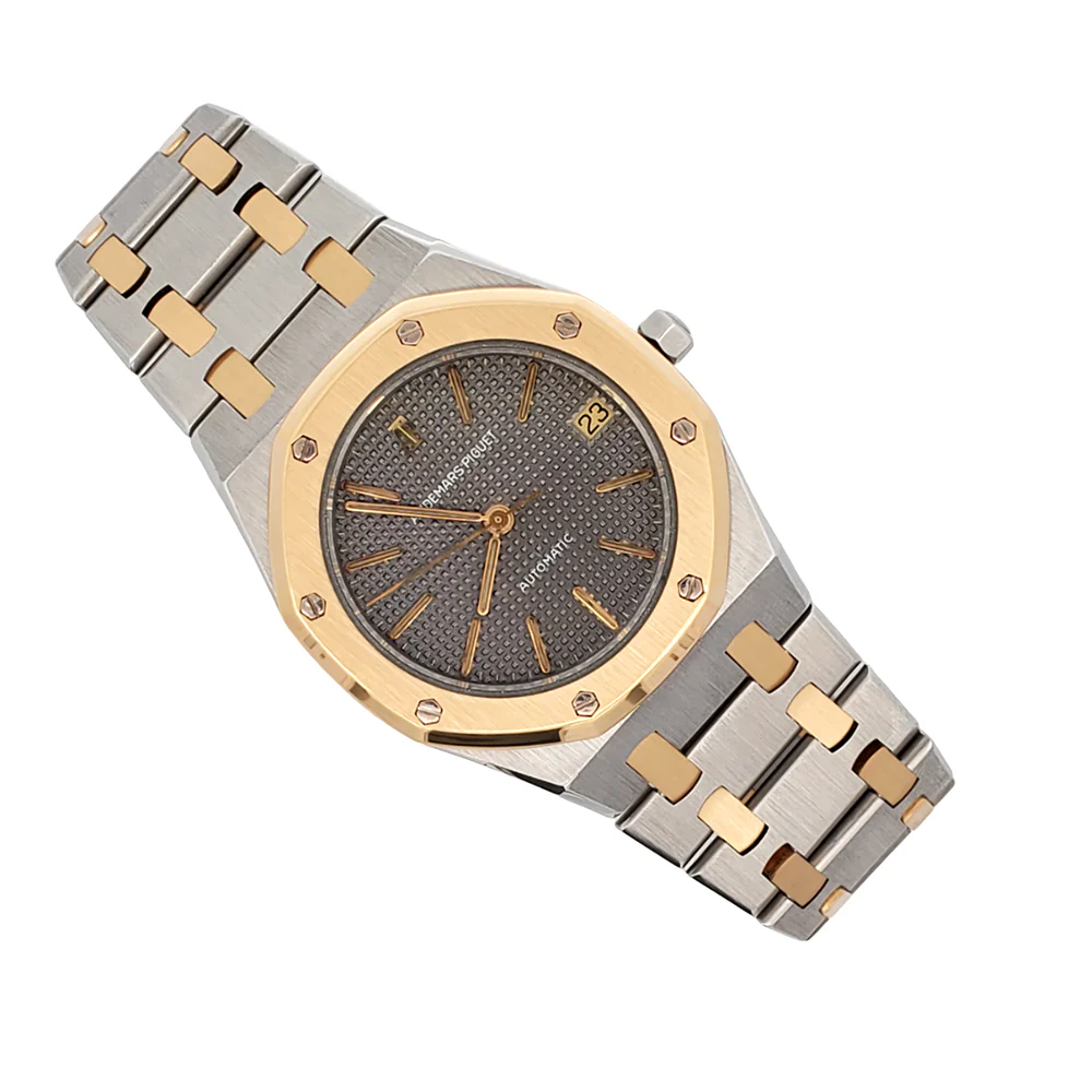 Audemars Piguet Royal Oak 35mm Grey Tapisserie 2-tone Yellow Gold/Steel Automatic Watch SA14486 - Image 3