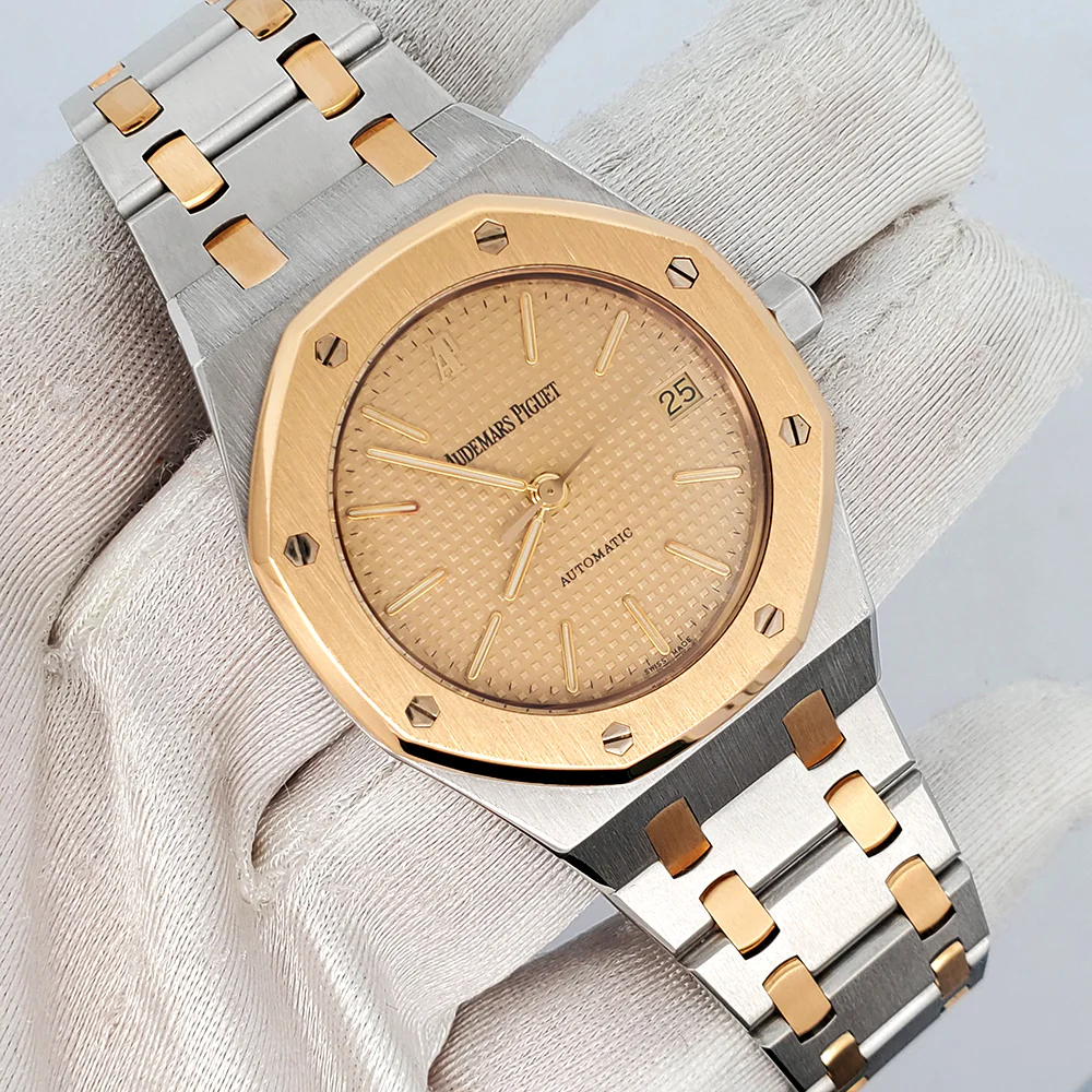 Audemars Piguet Royal Oak 36mm Automatic 2-tone Yellow Gold and Stainless Steel Watch 14790SA Box Papers