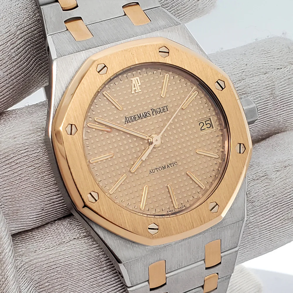 Audemars Piguet Royal Oak 36mm Automatic 2-tone Yellow Gold and Stainless Steel Watch 14790SA Box Papers - Image 3
