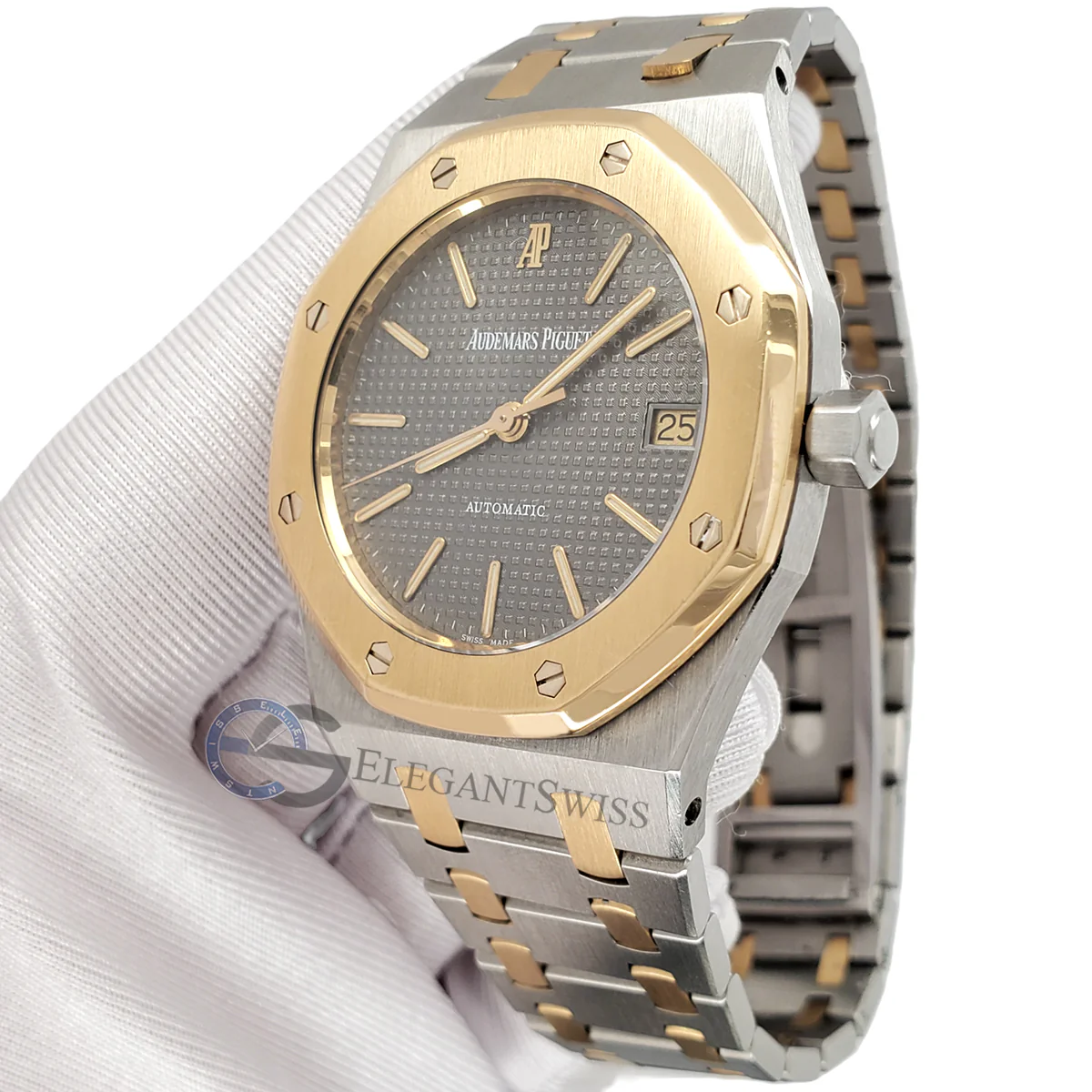 Audemars Piguet Royal Oak 36mm Gray Dial Yellow Gold and Stainless Steel Watch 4100SA - Image 2