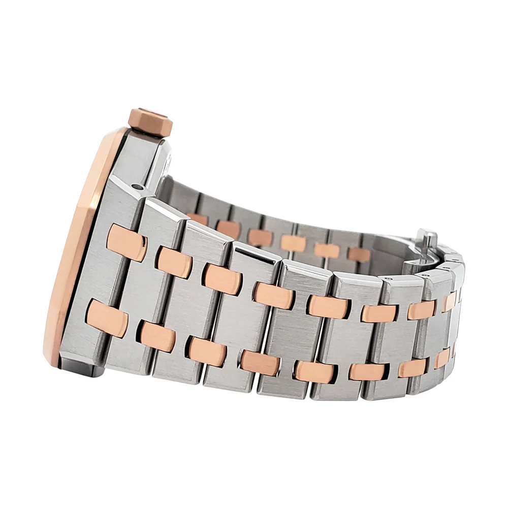 Audemars Piguet Royal Oak 37mm Silver Dial Two-Tone Rose Gold/Steel Watch 15450SR.OO.1256SR.01 Box Papers - Image 6