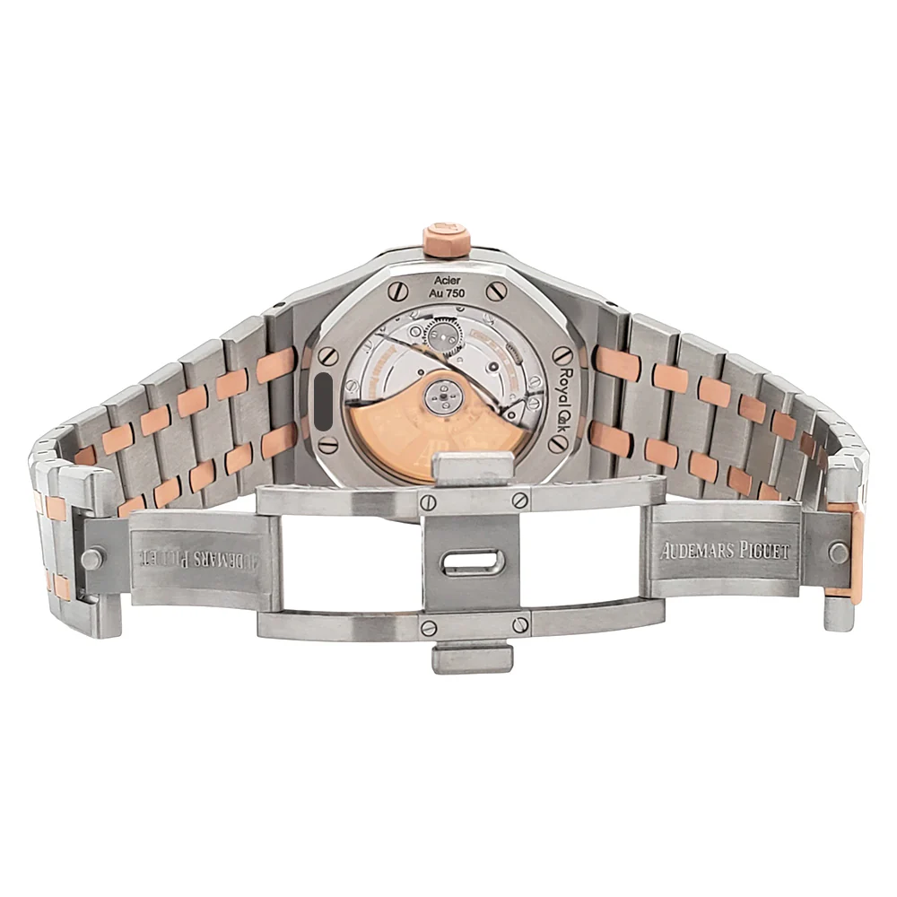 Audemars Piguet Royal Oak 37mm Silver Dial Two-Tone Rose Gold/Steel Watch 15450SR.OO.1256SR.01 Box Papers - Image 8