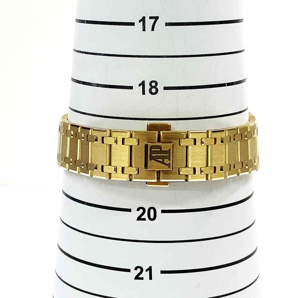Audemars Piguet Royal Oak 39mm Extra-Thin Yellow Gold Blue Index Yellow Gold Bracelet 15202BA.OO.1240BA.01 - Image 10