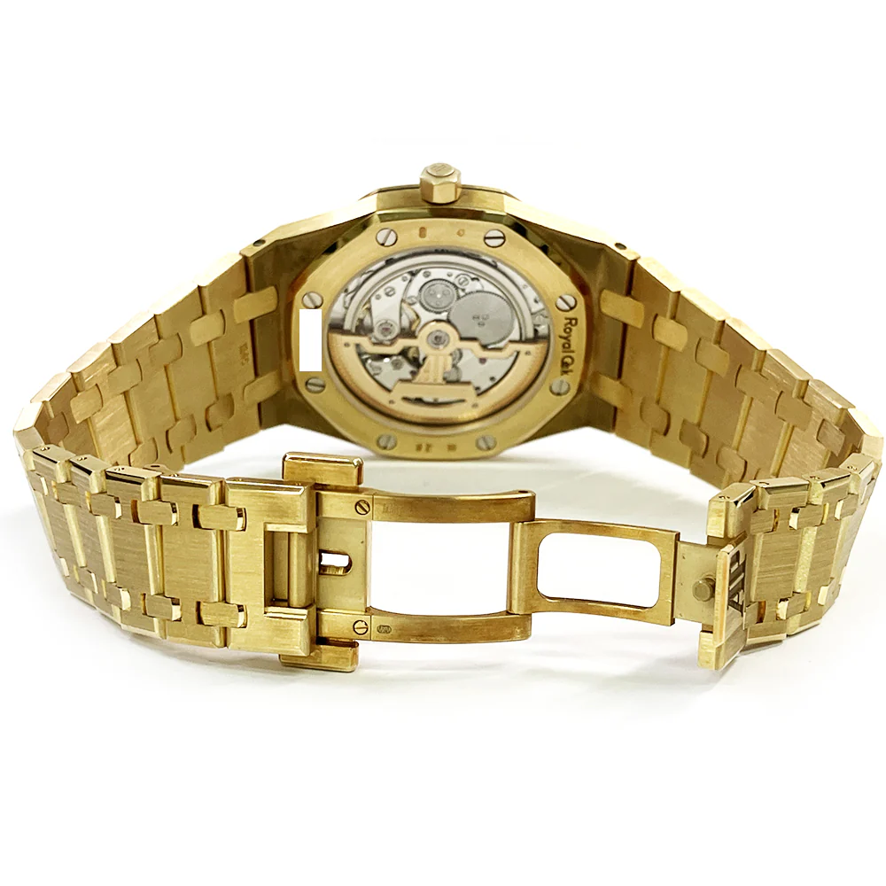 Audemars Piguet Royal Oak 39mm Extra-Thin Yellow Gold Blue Index Yellow Gold Bracelet 15202BA.OO.1240BA.01 - Image 6