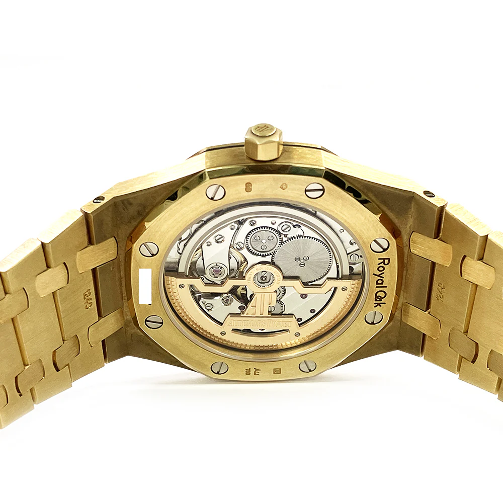 Audemars Piguet Royal Oak 39mm Extra-Thin Yellow Gold Blue Index Yellow Gold Bracelet 15202BA.OO.1240BA.01 - Image 7