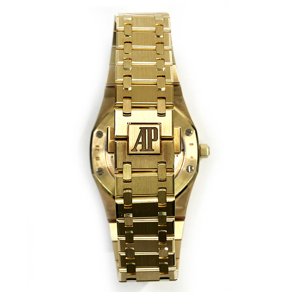 Audemars Piguet Royal Oak 39mm Extra-Thin Yellow Gold Blue Index Yellow Gold Bracelet 15202BA.OO.1240BA.01 - Image 8