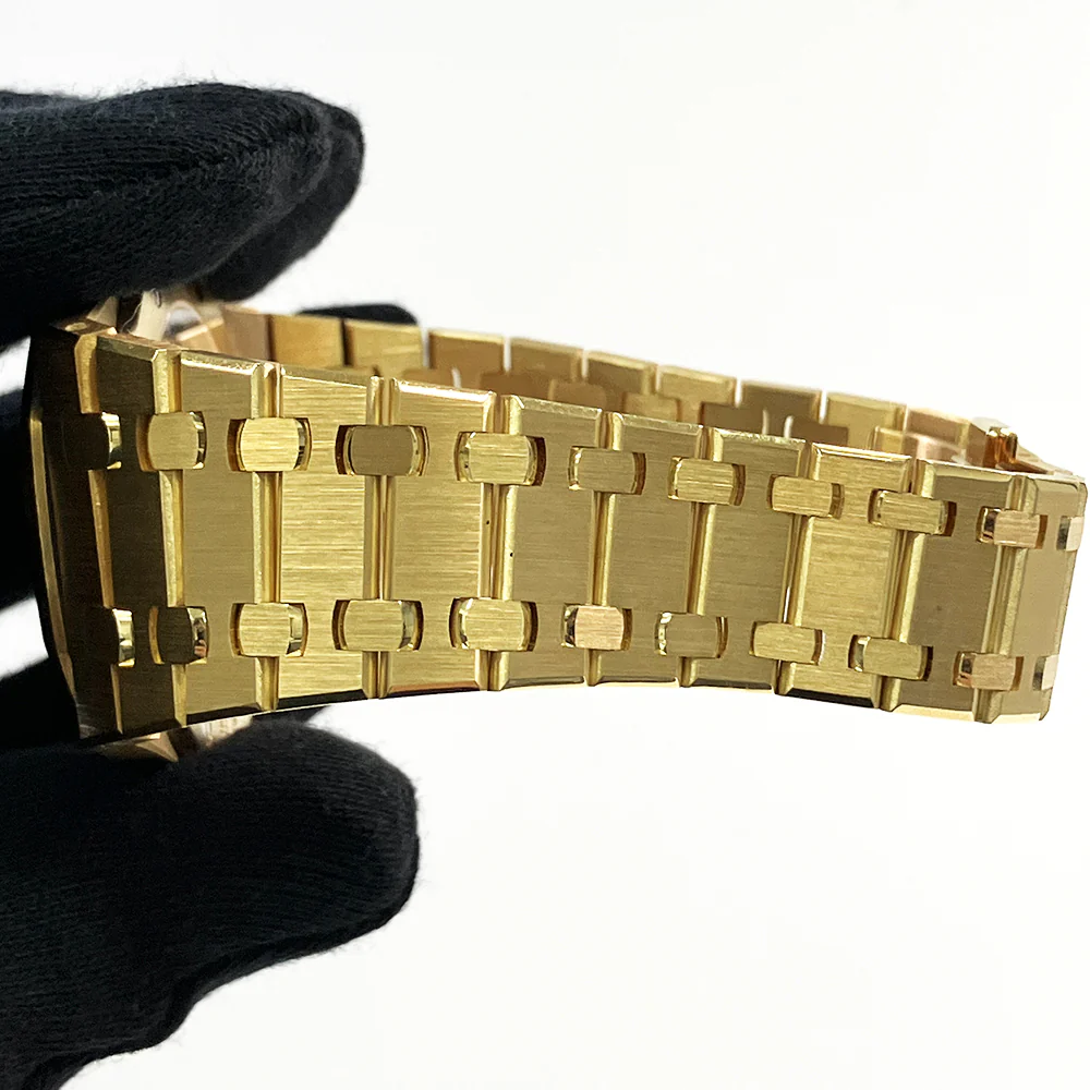 Audemars Piguet Royal Oak 39mm Extra-Thin Yellow Gold Blue Index Yellow Gold Bracelet 15202BA.OO.1240BA.01 - Image 9