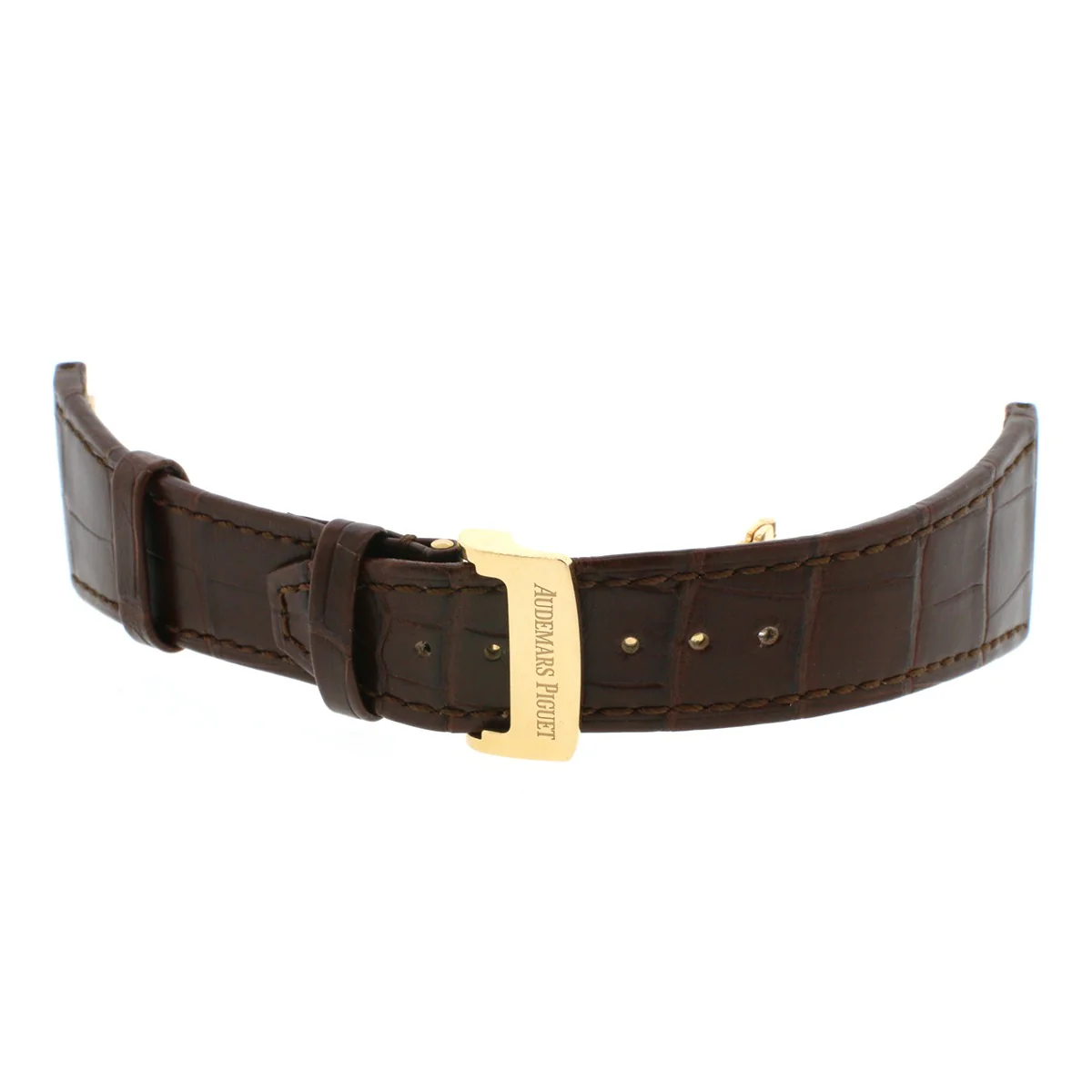 Audemars Piguet Royal Oak 41 Authentic OEM Rose Gold Deployment Crocodile Strap - Image 3
