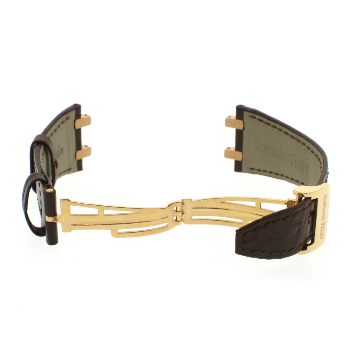 Audemars Piguet Royal Oak 41 Authentic OEM Rose Gold Deployment Crocodile Strap - Image 4