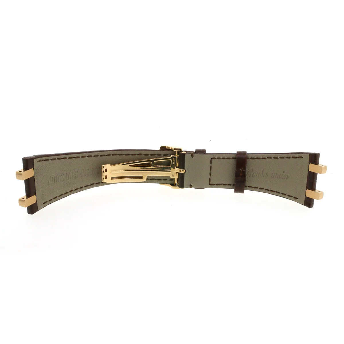 Audemars Piguet Royal Oak 41 Authentic OEM Rose Gold Deployment Crocodile Strap - Image 6