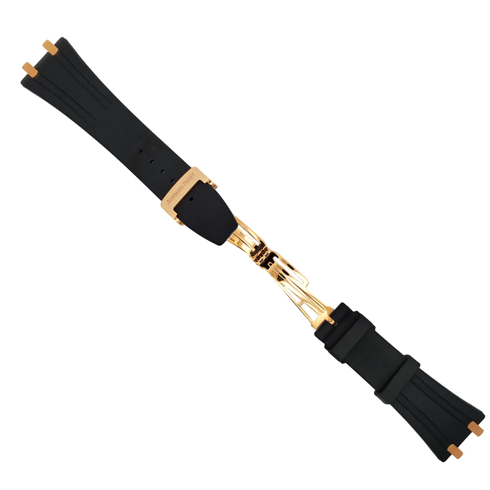 Audemars Piguet Royal Oak 41 Authentic OEM Rose Gold Deployment Rubber Strap - Image 3