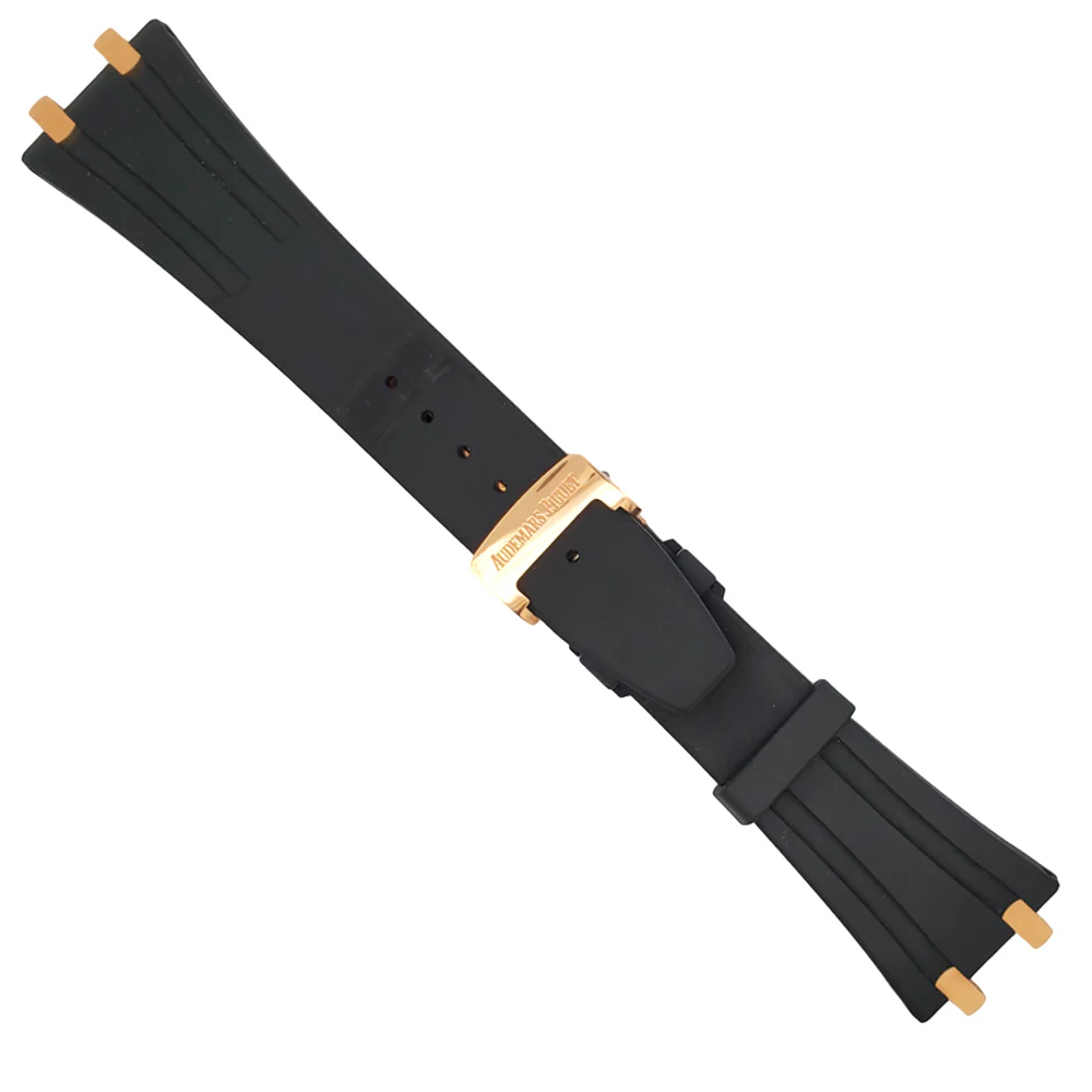 Audemars Piguet Royal Oak 41 Authentic OEM Rose Gold Deployment Rubber Strap - Image 4