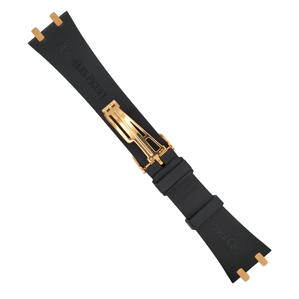 Audemars Piguet Royal Oak 41 Authentic OEM Rose Gold Deployment Rubber Strap - Image 5