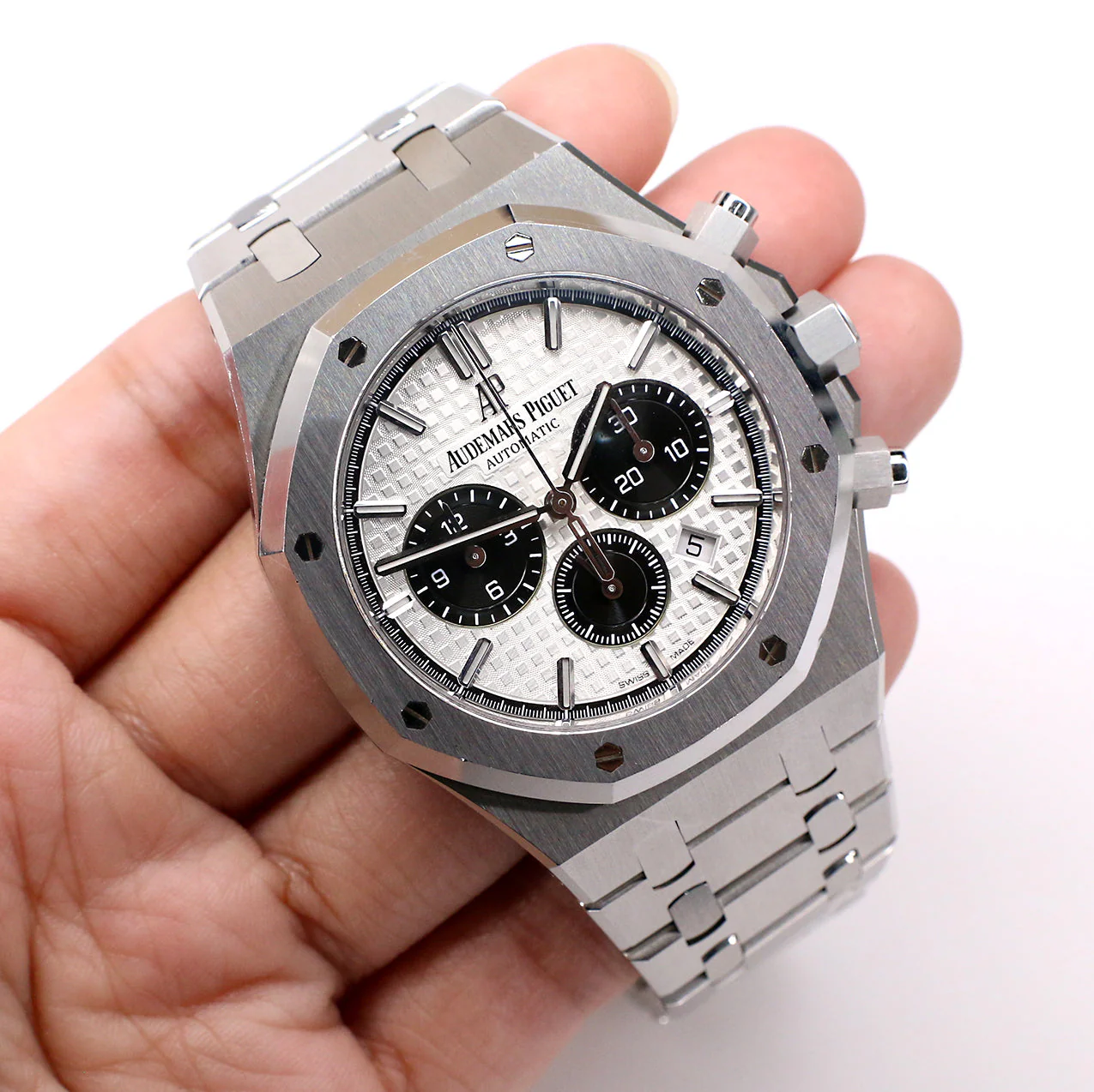 Audemars Piguet Royal Oak 41mm Chronograph Silver White Dial 26331ST.00.1220ST.03 Watch Box Papers - Image 2