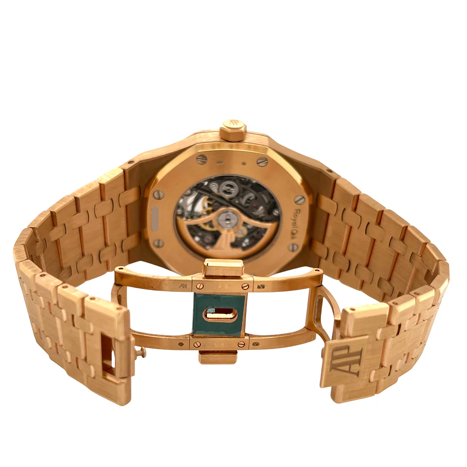 Audemars Piguet Royal Oak 41mm Double Balance Wheel Openworked Rose Gold Watch Box Papers 15407OR.OO.1220OR.01 - Image 7