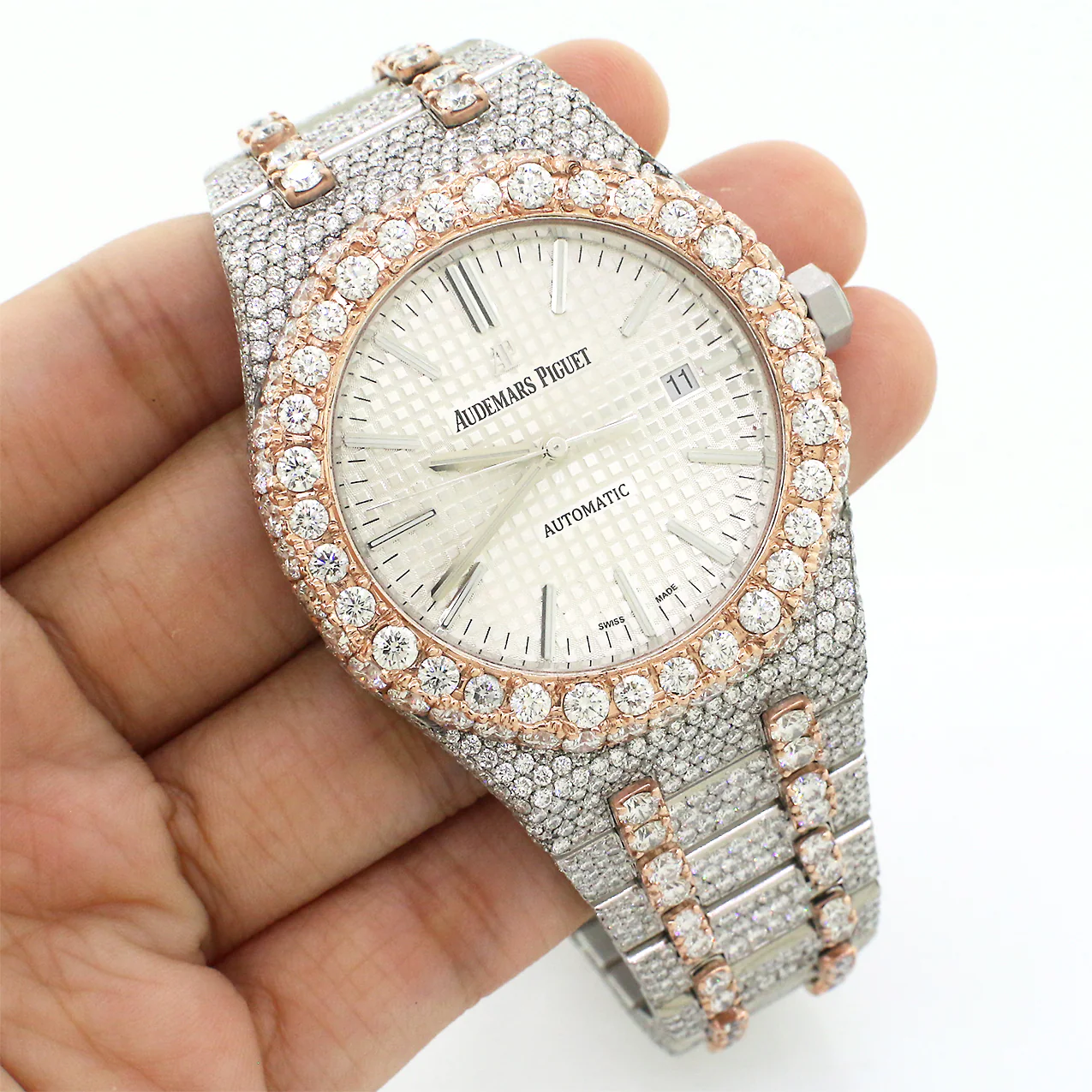 Audemars Piguet Royal Oak 41mm Iced Out 21.5Ct Diamond Watch 15500ST.OO.1220ST.04 - Image 3