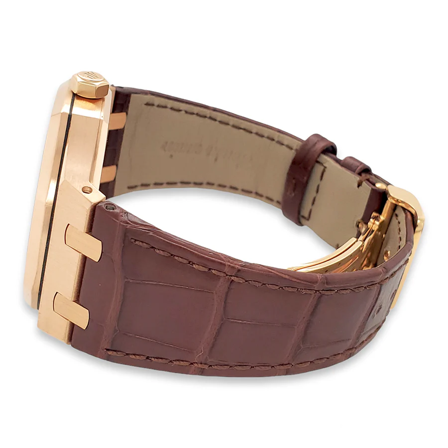 Audemars Piguet Royal Oak 41mm Silver Dial Rose Gold Watch Box Papers 15400OR - Image 3