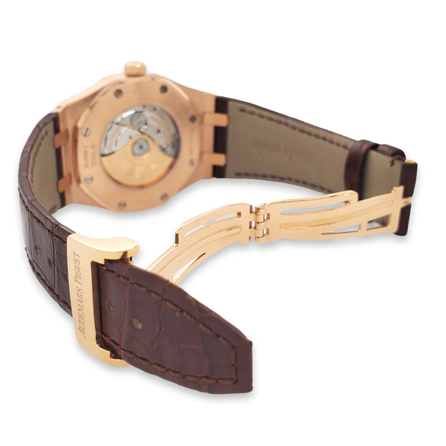 Audemars Piguet Royal Oak 41mm Silver Dial Rose Gold Watch Box Papers 15400OR - Image 5
