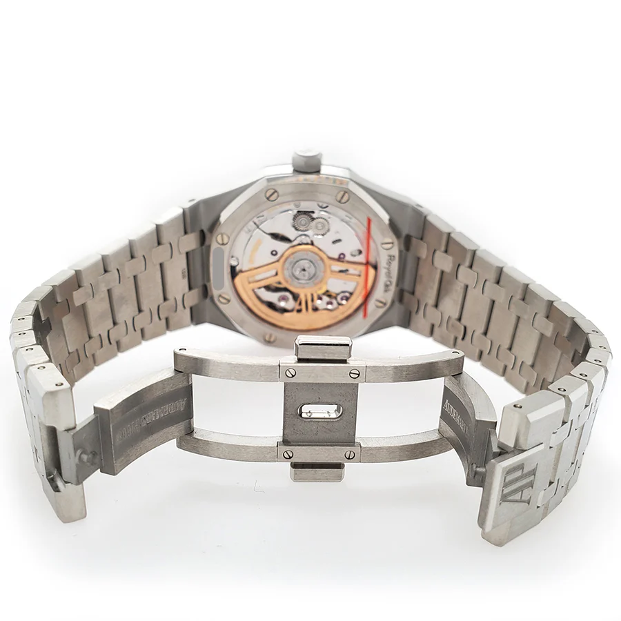 Audemars Piguet Royal Oak Black Dial Stainless Steel Watch 15500ST.OO.1220ST.03 Box Papers - Image 3