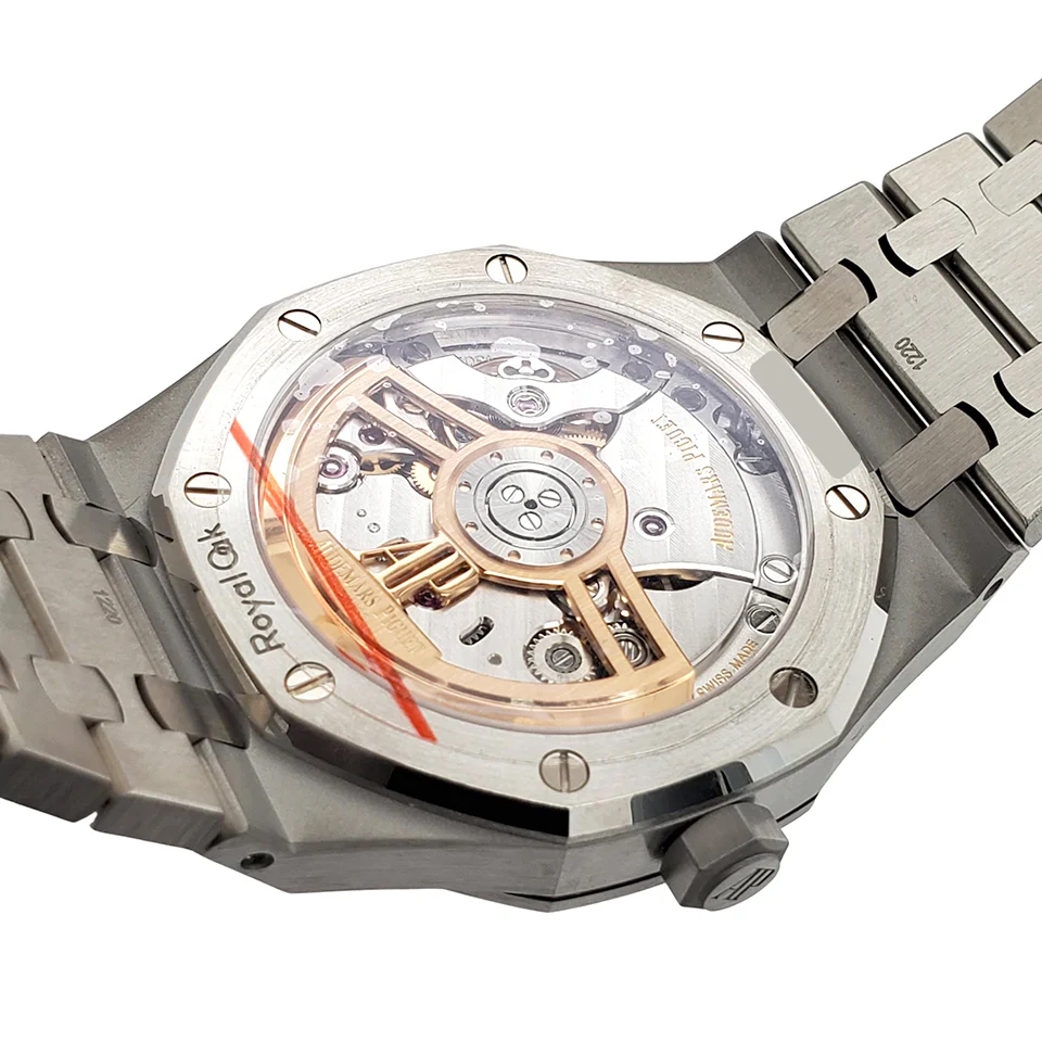 Audemars Piguet Royal Oak Black Dial Stainless Steel Watch 15500ST.OO.1220ST.03 Box Papers - Image 5