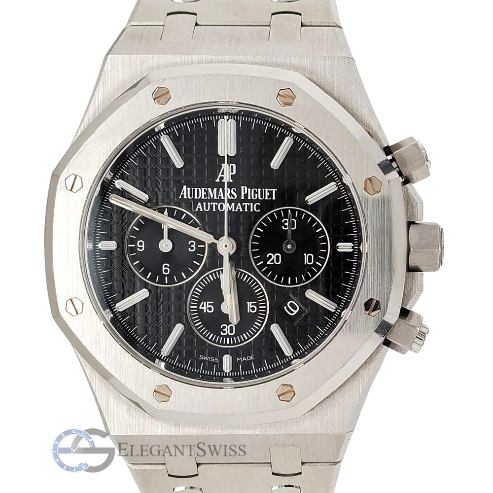 Audemars Piguet Royal Oak Chronograph 41mm Black Dial Stainless Steel Watch 26320ST.OO.1220ST.01 Box Papers