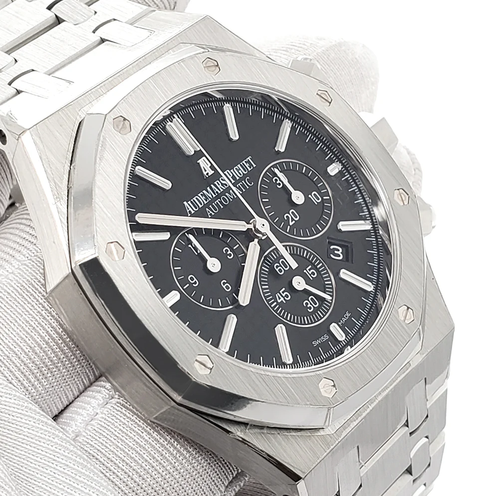Audemars Piguet Royal Oak Chronograph 41mm Black Dial Stainless Steel Watch 26320ST.OO.1220ST.01 Box Papers - Image 3