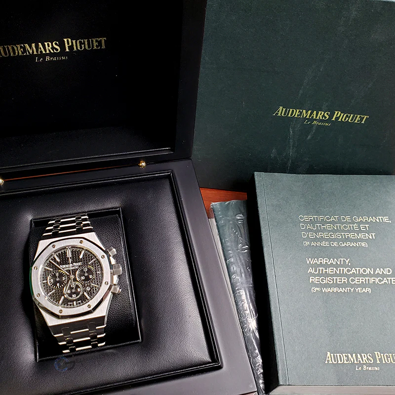 Audemars Piguet Royal Oak Chronograph 41mm Black Dial Stainless Steel Watch 26320ST.OO.1220ST.01 Box Papers - Image 7