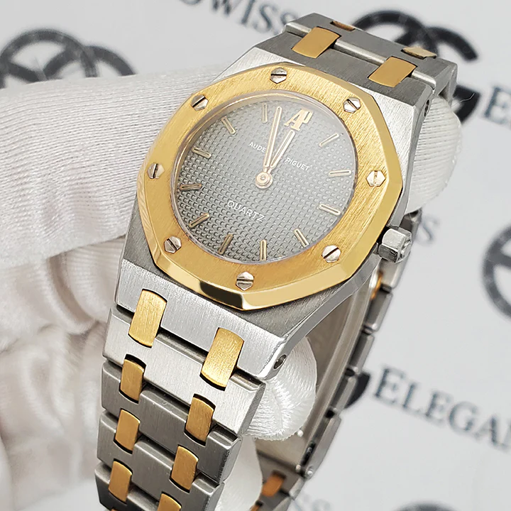Audemars Piguet Royal Oak 26mm Gray Dial Yellow Gold/Steel Ladies Watch - Image 2
