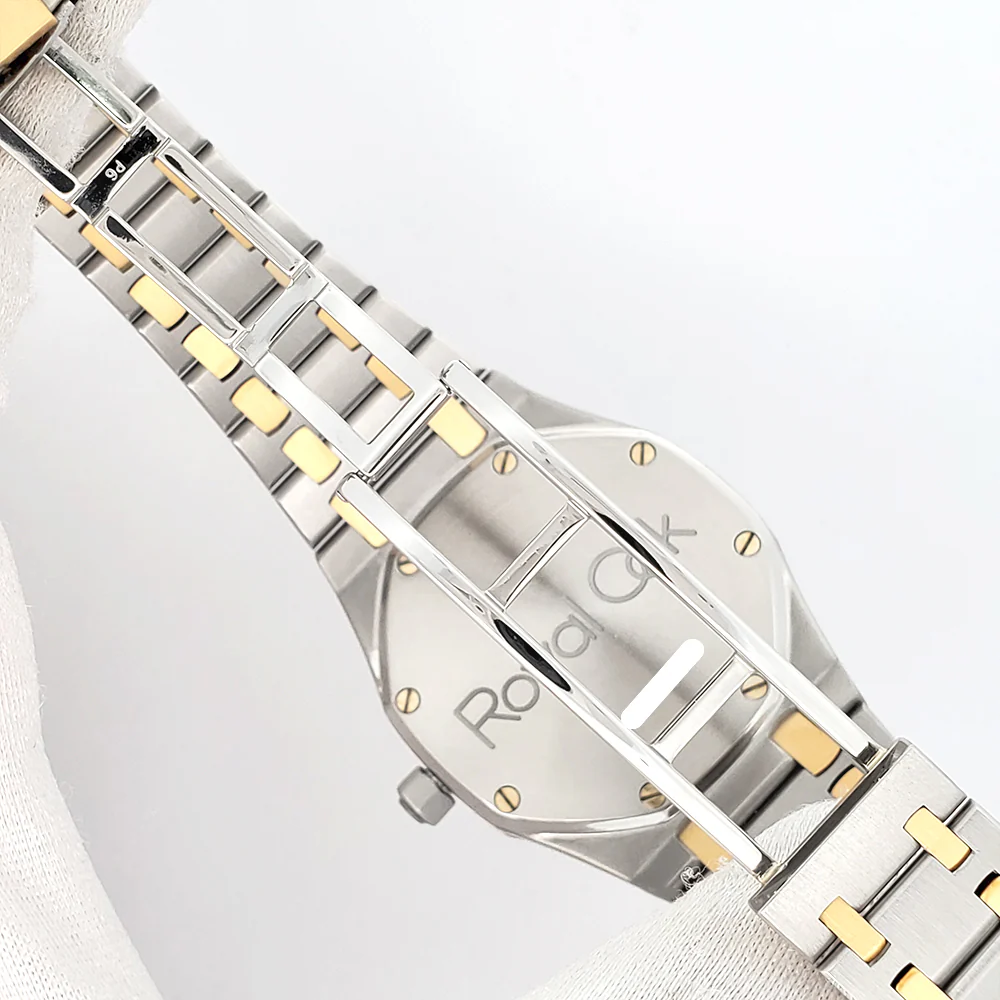 Audemars Piguet Royal Oak Grey Tapisserie Steel Yellow Gold 36mm Automatic Watch 14700SA - Image 6